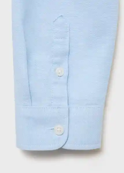 Camisa Oxford Celeste Talla 11 Niños Mango