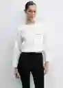 Chaqueta Napoles2 Blanco Talla L Mujer Mango