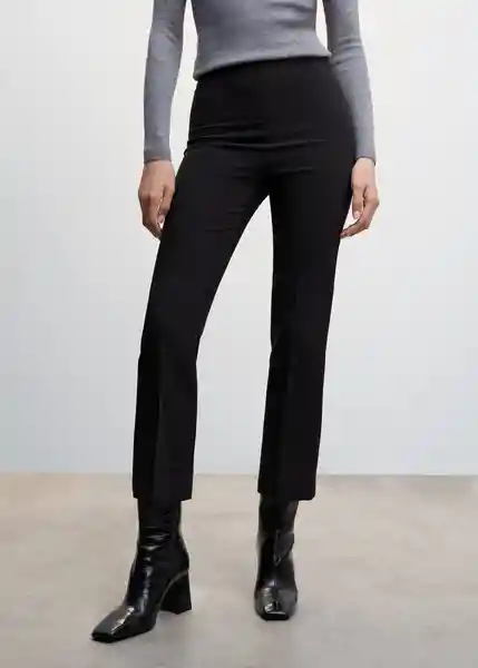 Pantalón Atenas Negro Talla XS Mujer Mango