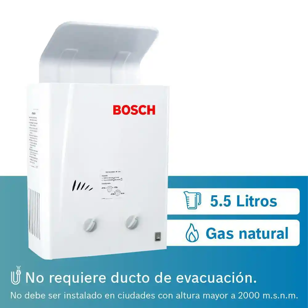 Bosch Calentador de Gas Natural para Agua