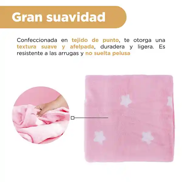 Manta Estrellas Rosa Serie Miniso