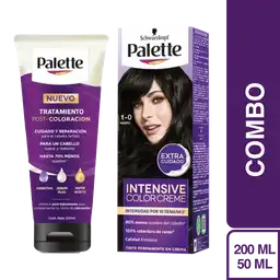 Combo Tinte Palette Creme Negro 1-0 + Tratamiento Post Color