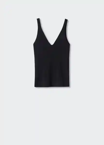 Top Gymnasti Negro Talla XS Mujer Mango