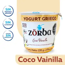 Zörba Yogurt Griego Coco Vainilla