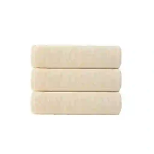 Set de Toallas Para Rostro Con Microfibra Lisa Beige Miniso