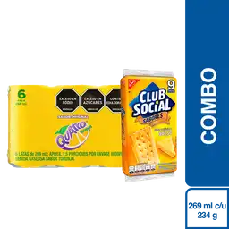 Combo Gaseosa Quatro Toronja 269 mL + Club Social Queso 144 g