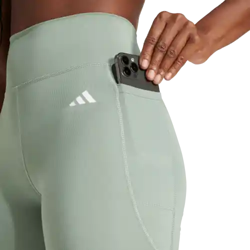 Adidas Licra Opt Ess St 7In Entrenamiento de Mujer Verde T XS
