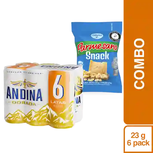 Combo Alpina Snack Queso Parmesano Deshidratado + Andina