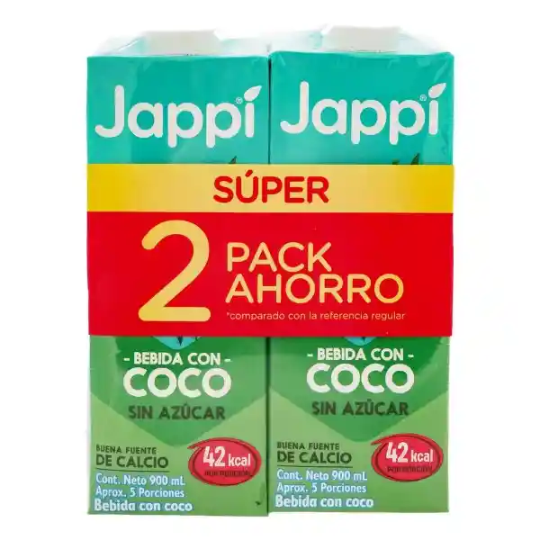  Jappi Bebida Coco Sin Azucar 