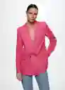 Americana Igu Fucsia Talla L Mujer Mango