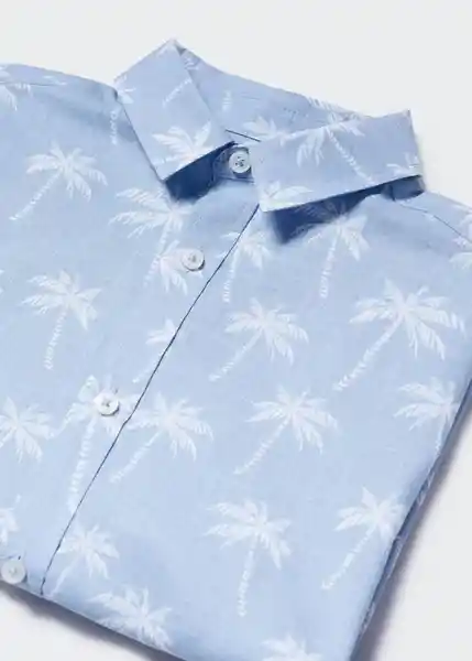 Camisa Aloha Azul Talla 12 Niños Mango