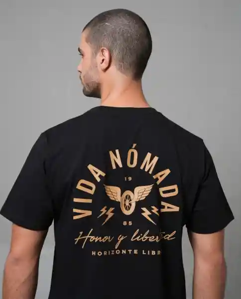 Camiseta Hombre Negro L 102G008_NEG194007 Rifle
