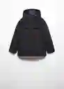 Abrigo Anorak Ruben Negro Talla 10 Niños Mango
