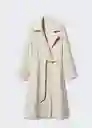 Gabardina Trench Taxi Piedra Talla L Mujer Mango