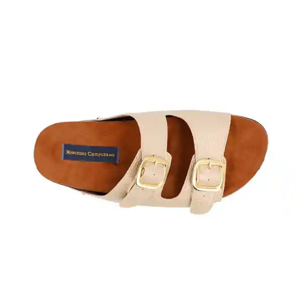 Sandalias Hebilla Champagña Talla 39