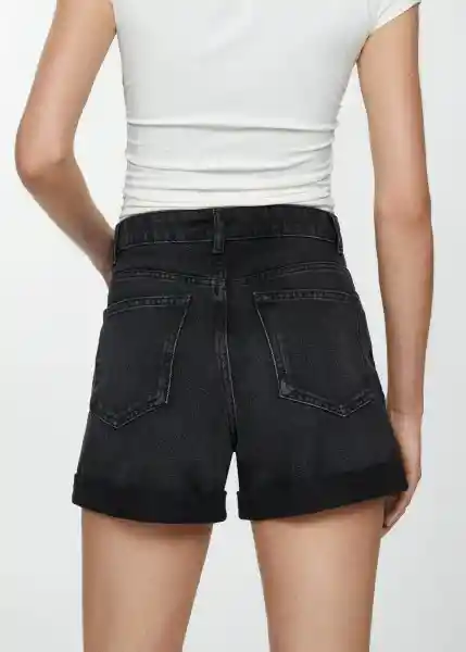 Short Mom80 Tejano Negro Talla 52 Mujer Mango