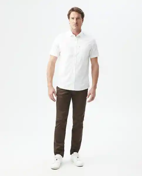 Camisa Carbon M/c Bol Blanco Puro Claro Talla M Hombre Chevignon