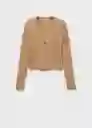 Abrigo Cardigan Yuki Camel Talla 18 Mujer Mango