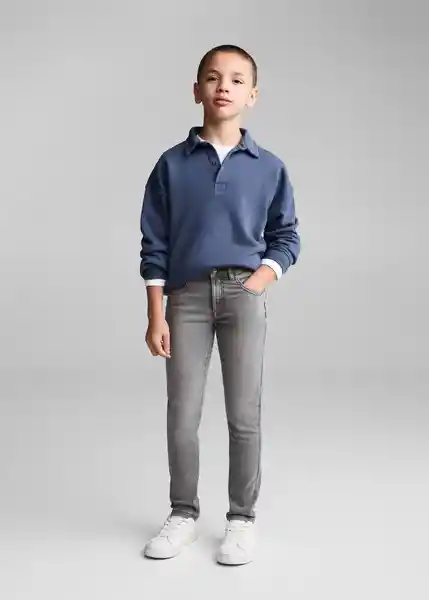 Jean Slim Tejano Gris Talla 13 Niños Mango