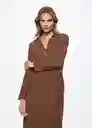 Vestido Toto-A Marron Talla M Mujer Mango