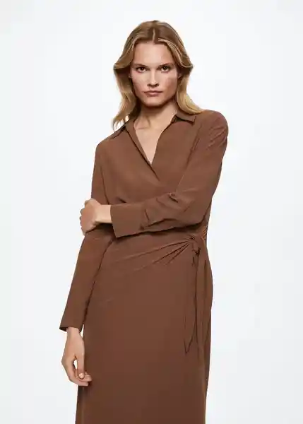 Vestido Toto-A Marron Talla M Mujer Mango