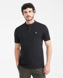 Camiseta Polo Neru Neck Masculino Negro Sombrio XXL Chevignon
