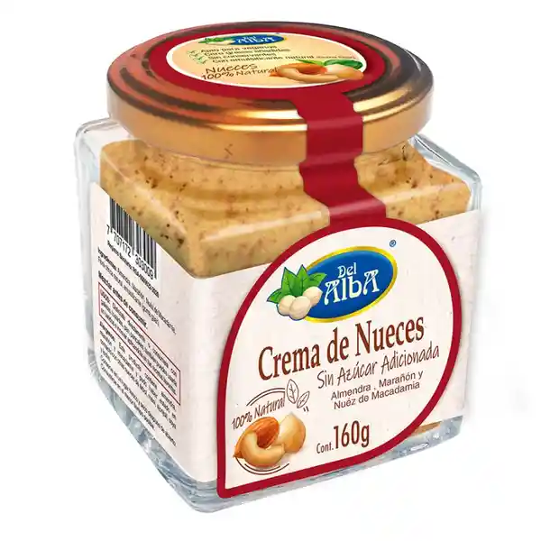 Del Alba Crema de Nueces sin Azúcar