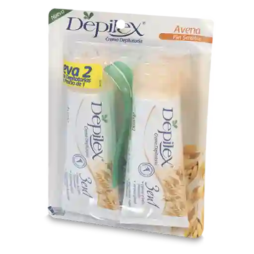 Depilex Crema Depilatoria de Avena 3 en 1 para Piel Sensible
