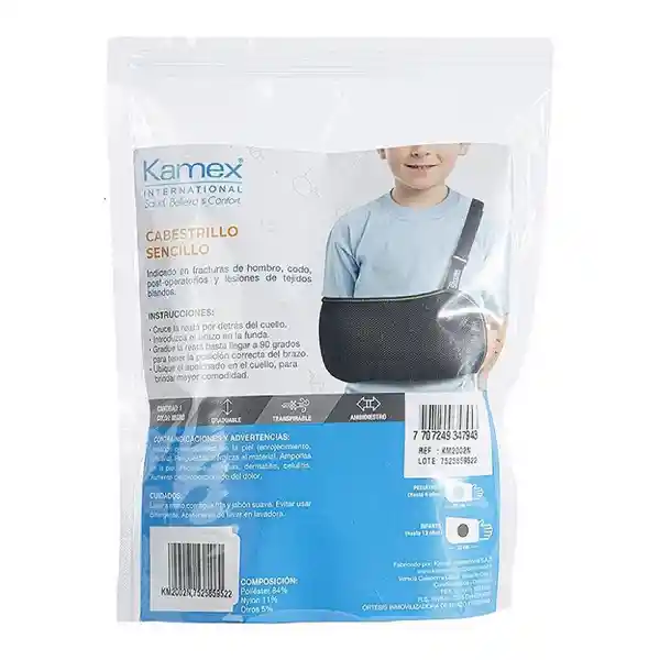 Kamex Cabestrillo Sencillo Infantil Negro