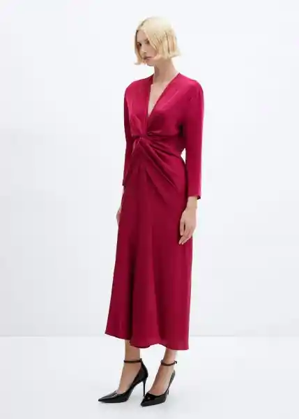 Vestido Fresno4 Fucsia Talla 18 Mujer Mango