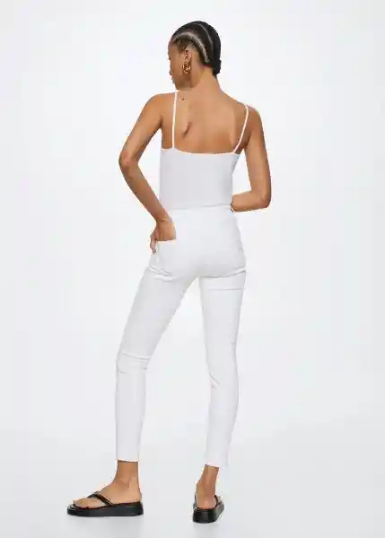 Jeans Pushup Blanco Talla 34 Mujer Mango