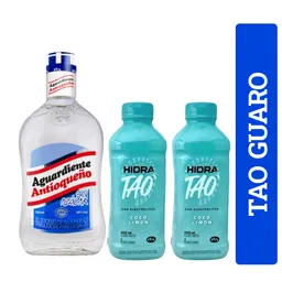 Combo Aguardiente + Hidra Tao Coco Limón