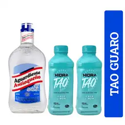 Combo Aguardiente + Hidra Tao Coco Limón