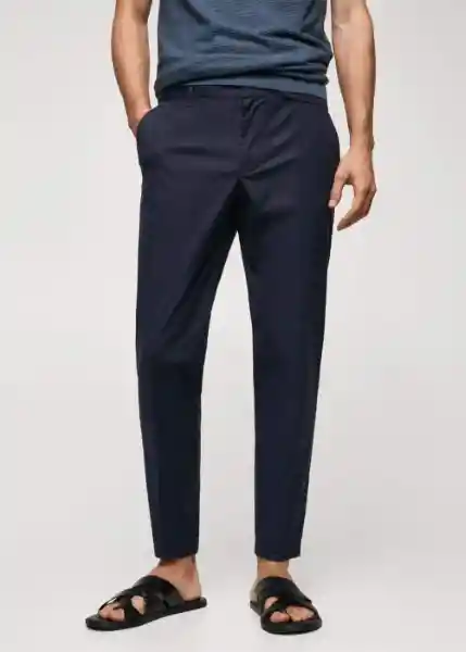 Pantalón Trevi Navy Talla 38 Hombre Mango