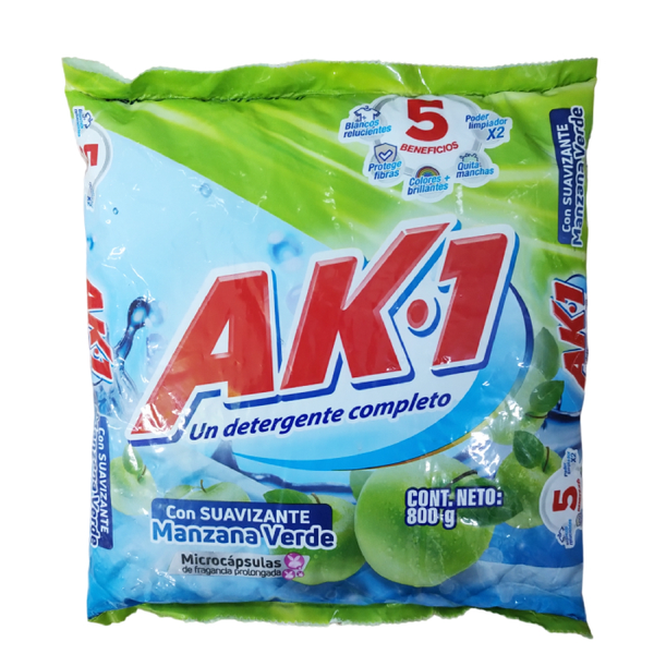 Ak1 Detergente Polvo Manzana Verde 800 g