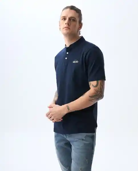 Camiseta Hombre Azul Talla M 801G002_AZU194024 Americanino