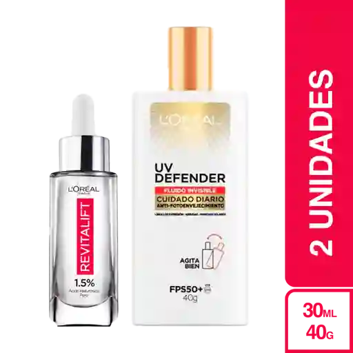 Combo Serum Acido Hialuronico + Bloqueador Uv