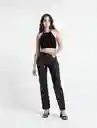  Pantalon Percival Negro Puro Ultra Oscuro Talla 12 Naf-Naf 