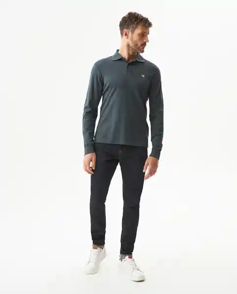 Camiseta Polo Long-Sleeved Gris Cantal Medio Talla XL Chevignon