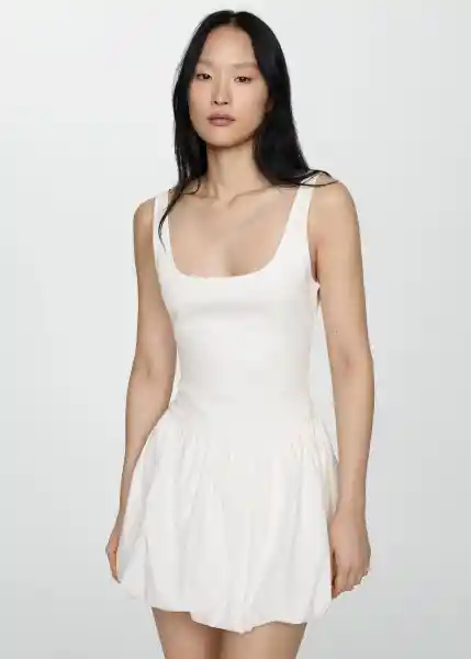 Vestido Nube Offwhite Talla S Mujer Mango