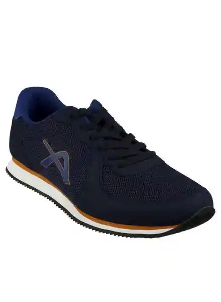 Aeroflex Tenis Deportivos Hombre Azul y Naranja Talla 42