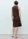 Chaleco Laguna Chocolate Talla S Mujer Mango