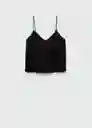 Top Rachy Negro Talla S Mujer Mango