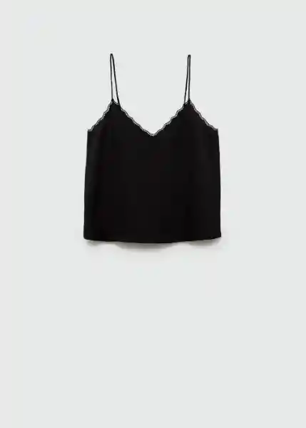 Top Rachy Negro Talla S Mujer Mango