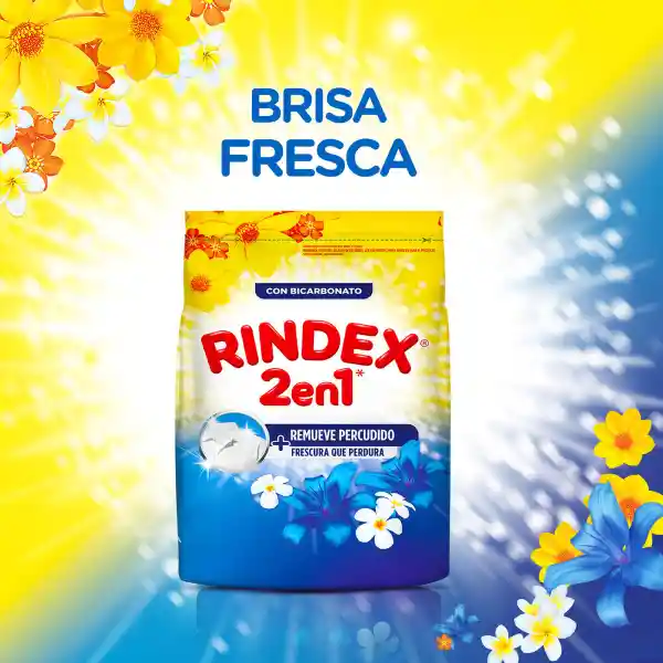 Detergente en Polvo Rindex Brisa Fresca 2en1  2 kg