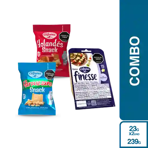 Combo Navideño Alpina Queso  + Alpina Queso + Finesse Queso