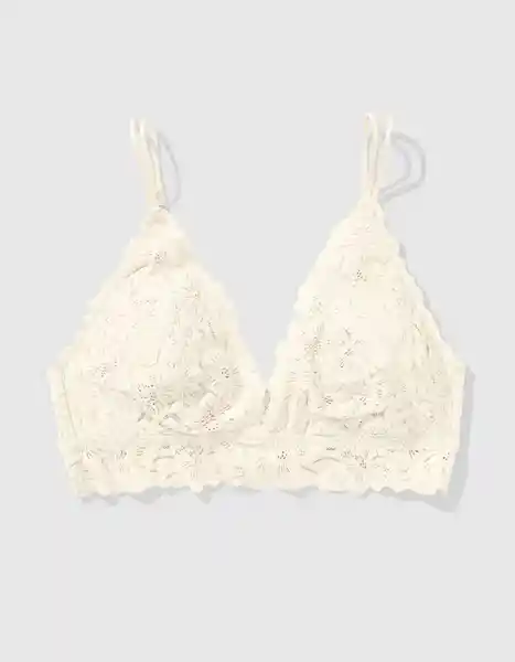 Bralette Aerie Beige Talla LARGE 4114119 American Eagle