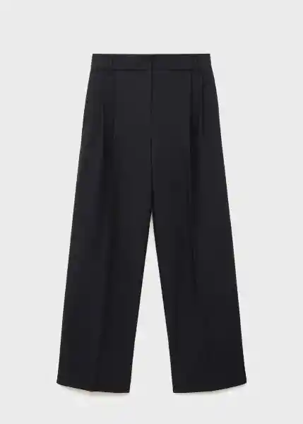 Pantalón Mili Negro Talla 36 Mujer Mango