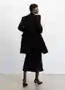 Abrigo Sugus Negro Talla 18 Mujer Mango