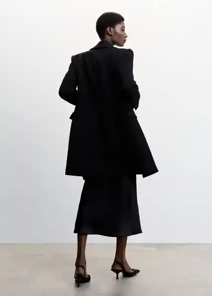 Abrigo Sugus Negro Talla 18 Mujer Mango